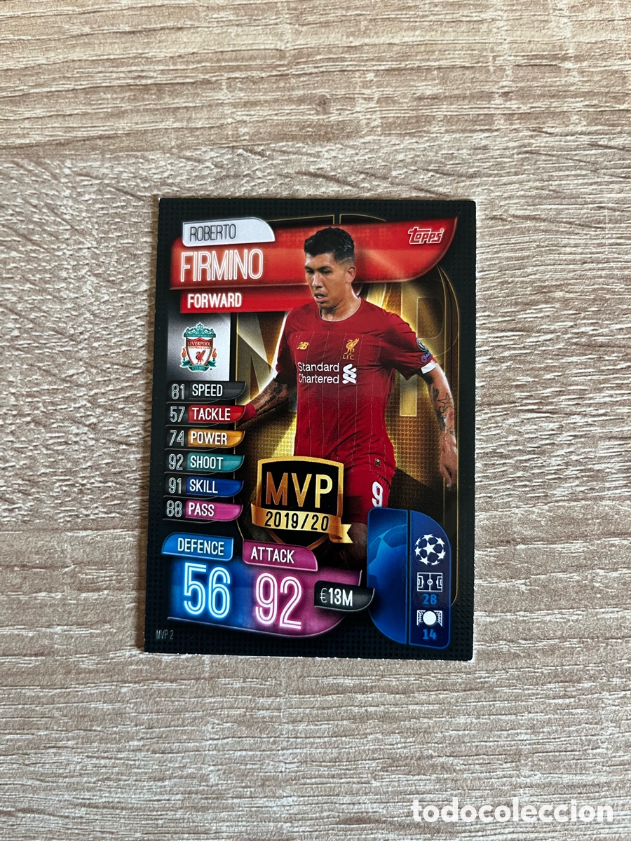 Cartes &agrave; collectionner de Football: MVP 2 FIRMINO MPV 2019/20 MATCH ATTAX EXTRA FUTBOL TOPPS 2019 2020 19 20 LIVERPOOL