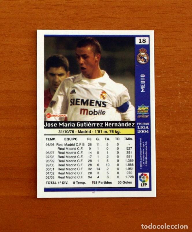 Cromos de Futebol: Real Madrid - N&ordm; 18, Guti - Las Fichas de la Liga Mundicromo 2003-2004, 03-04