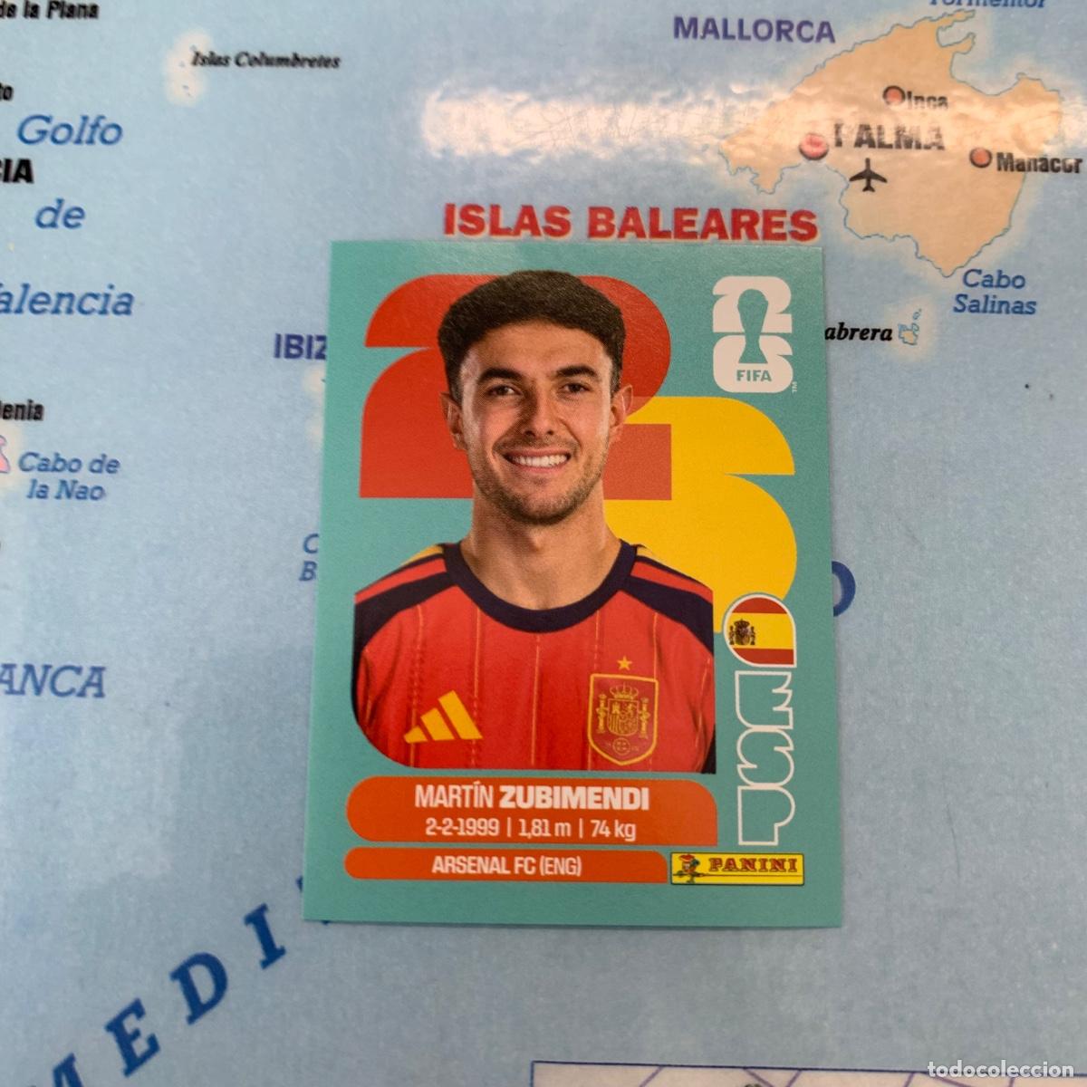 Cromos de Futebol: Zubimendi n&uacute;mero 9 de Espa&ntilde;a cromo panini Mundial Fifa World Cup 2026