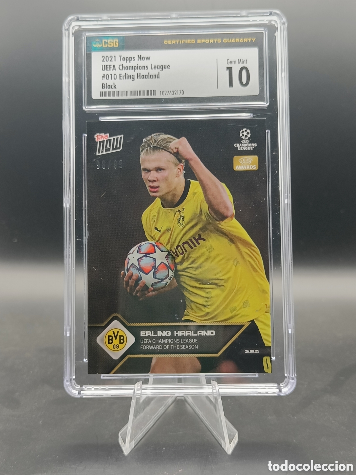 Football Stickers: 2021 Topps Now UCL Erling Haaland /99 CSG 10