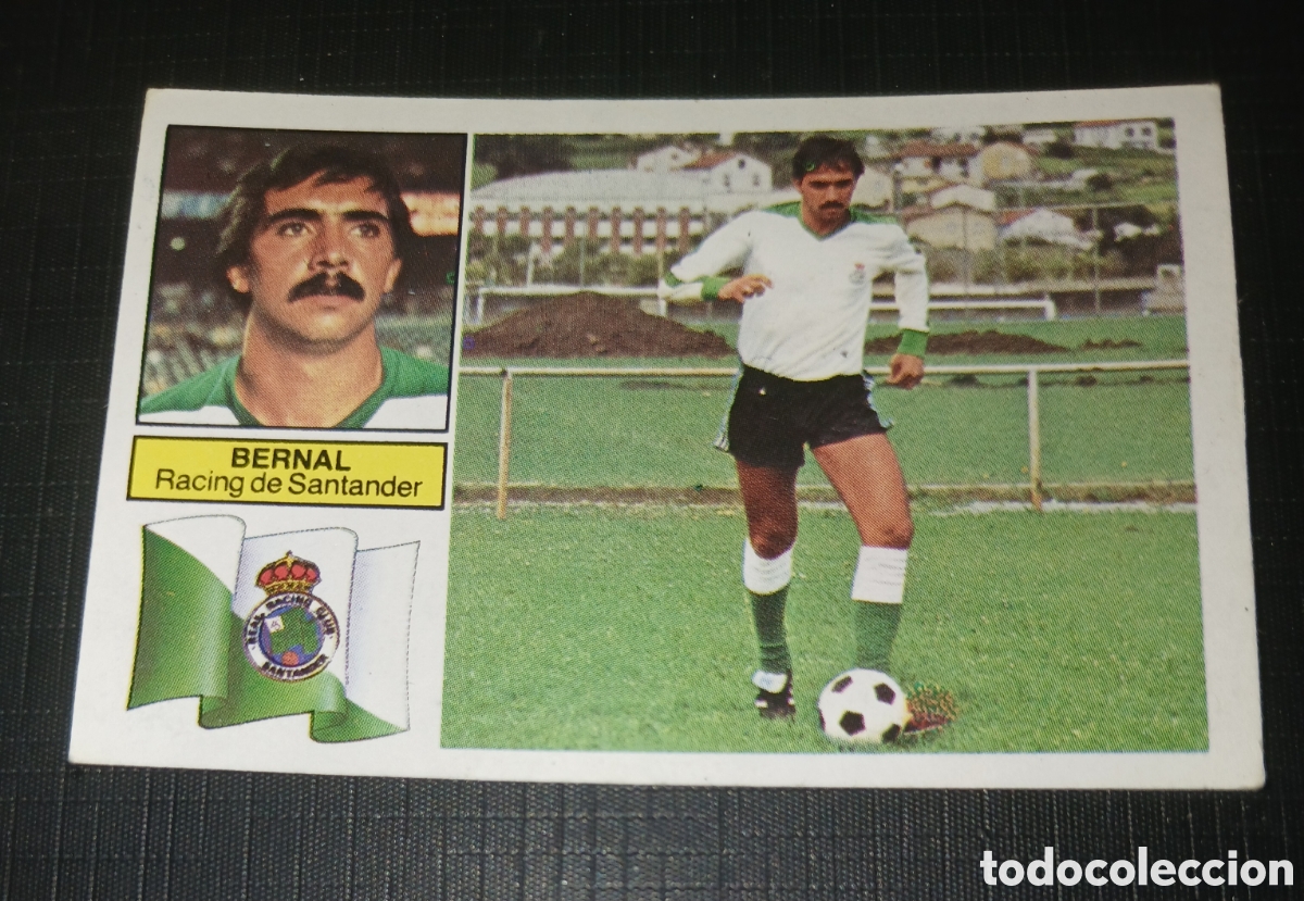 Cromos de f&uacute;tbol: Cromo Bernal Racing de Santander Ed. Este Liga 1982 1983 82-83 Sin pegar, nunca pegado