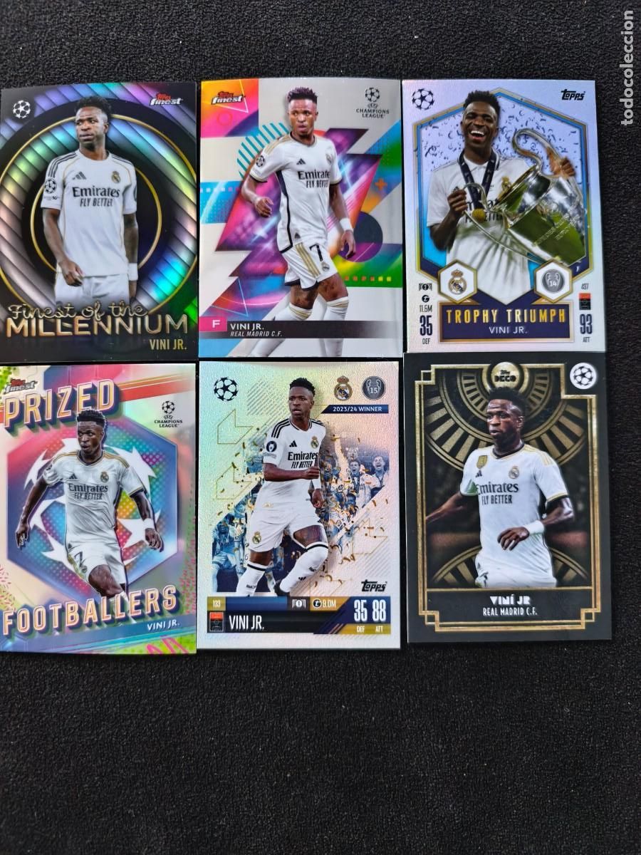 Cromos de f&uacute;tbol: Lote Vinicius Real Madrid varias colecciones