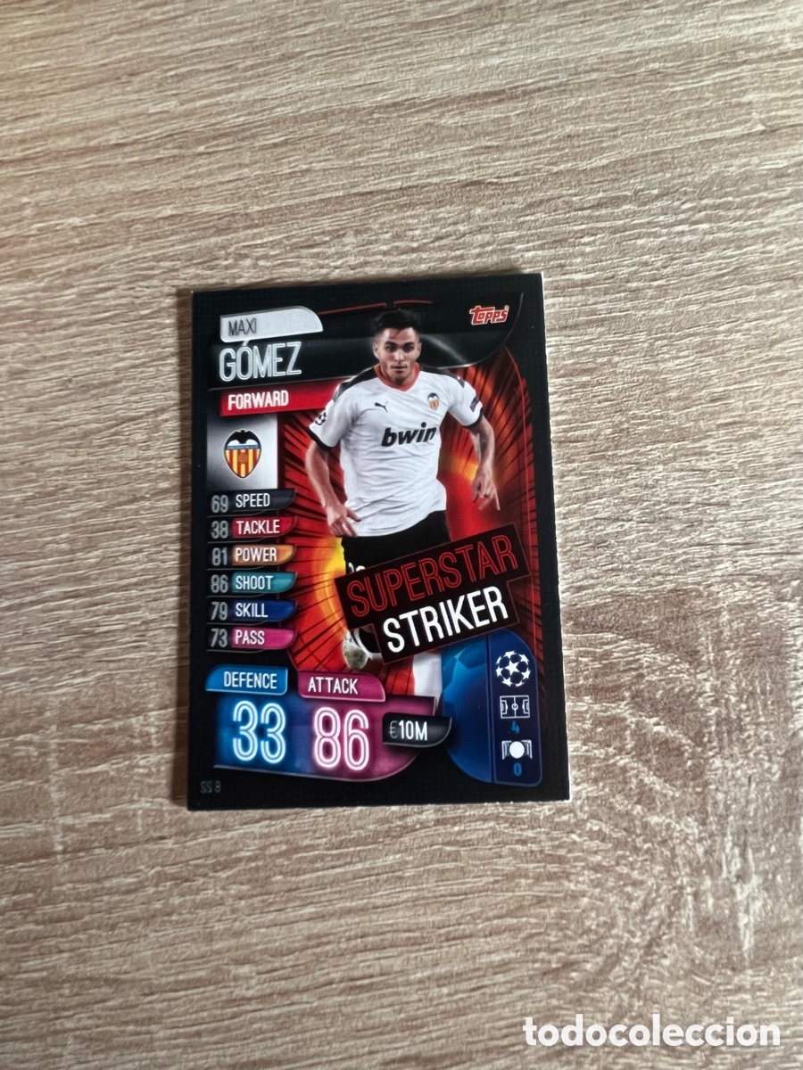 Cromos de f&uacute;tbol: SS8 MAXI G&Oacute;MEZ SUPERSTAR STRIKER MATCH ATTAX EXTRA FUTBOL TOPPS 2019 2020 19 20 VALENCIA CF