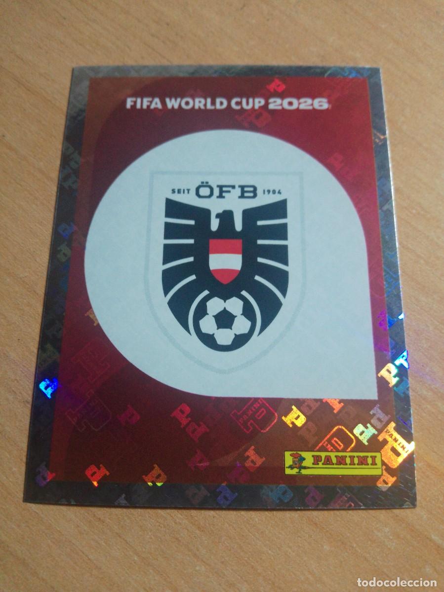 Fu&szlig;ball-Sticker: ESCUDO DE AUSTRIA AUT 1 MUNDIAL FIFA WORLD CUP 2026 26 PANINI STICKERS NUEVO