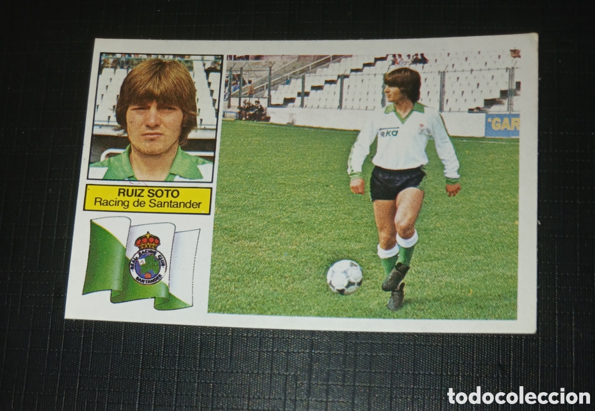 Cartes &agrave; collectionner de Football: Cromo Ruiz Soto Racing de Santander Ed. Este Liga 1982 1983 82-83 Baja, sin pegar, nunca pegado