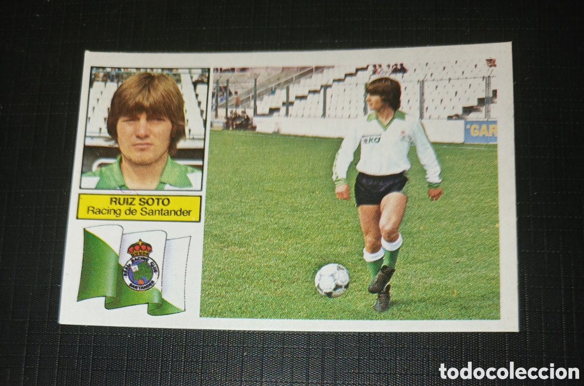 Cromos de f&uacute;tbol: Cromo Ruiz Soto Racing de Santander Ed. Este Liga 1982 1983 82-83 Baja, sin pegar, nunca pegado