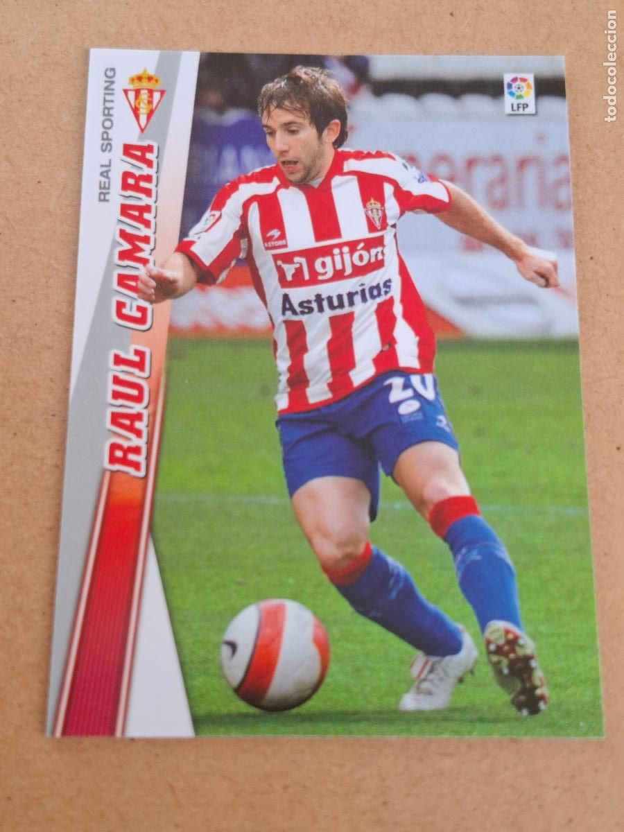 Football Stickers: MEGACRACKS 2008 2009 08 09 - PANINI - 295 RA&Uacute;L C&Aacute;MARA ( ERROR SIN LOGO ) - SPORTING GIJ&Oacute;N