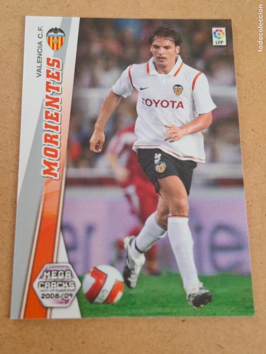 Football Stickers: MEGACRACKS 2008 2009 08 09 - PANINI - 324 MORIENTES ( CORREGIDO CON LOGO ) - VALENCIA CF