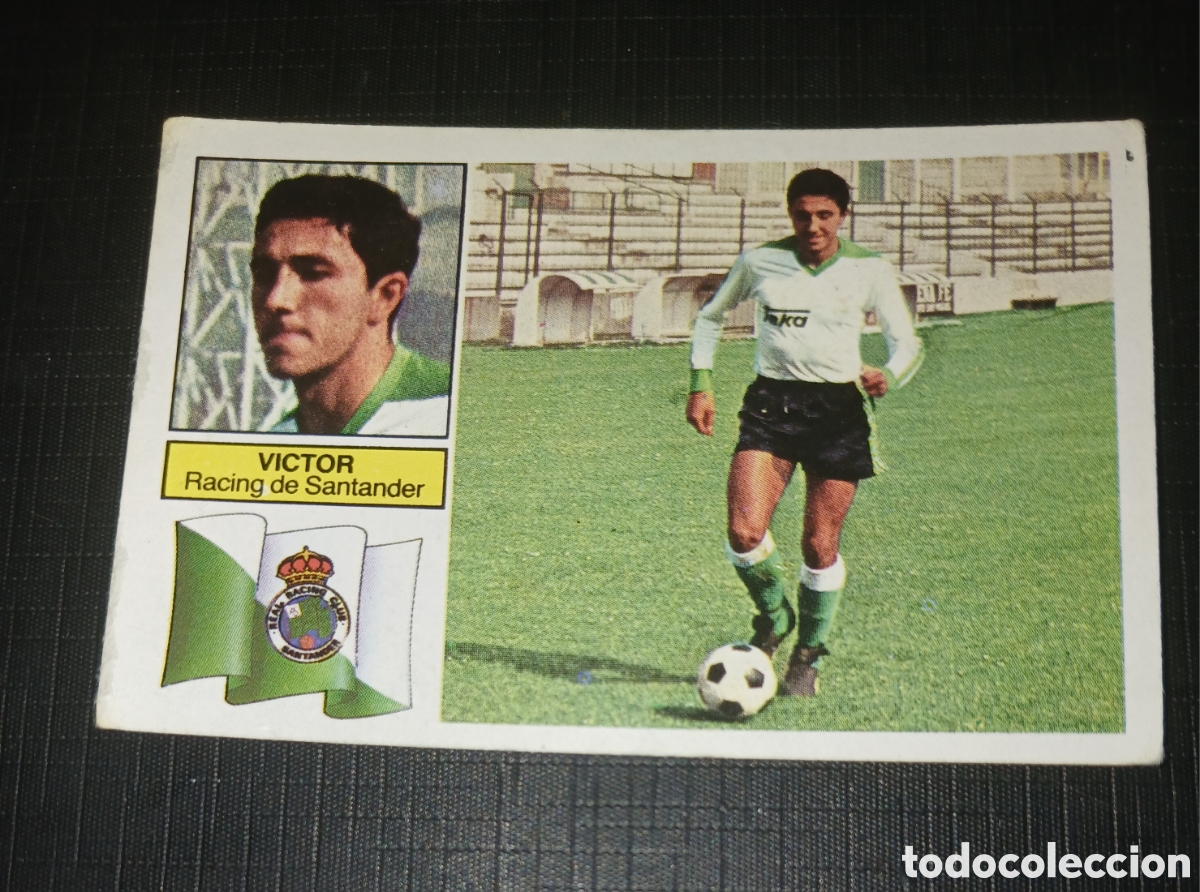 Figurine di Calcio: Cromo V&iacute;ctor Racing de Santander Ed. Este Liga 1982 1983 82-83 Baja, sin pegar, nunca pegado