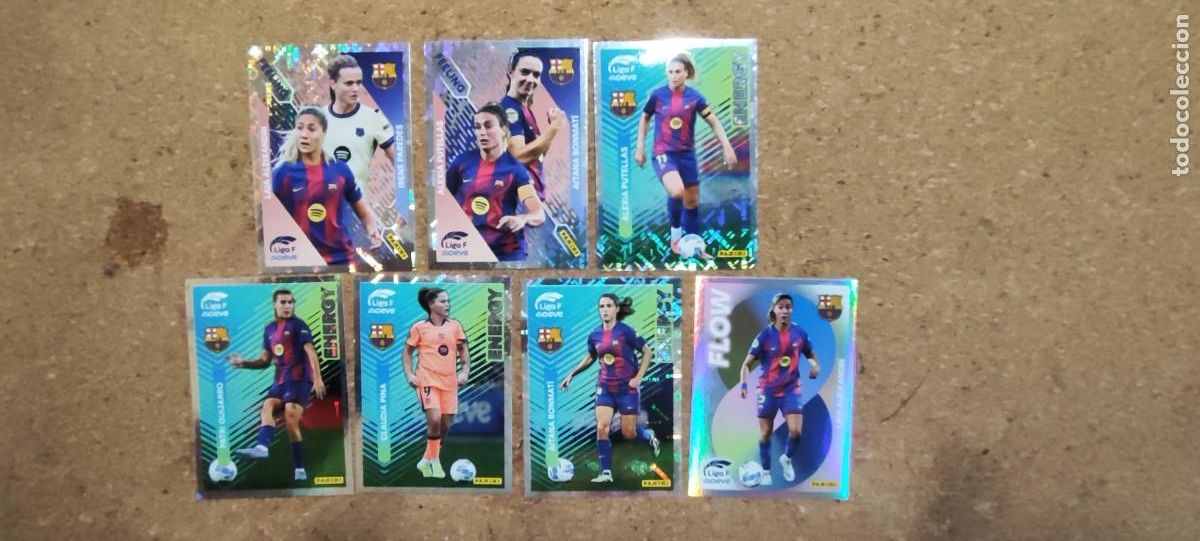 Football Stickers: LIGA F MOEVE 25/26 FEMENINA LOTE DE 7 STICKERS ESPECIALES DEL FC BARCELONA # PANINI
