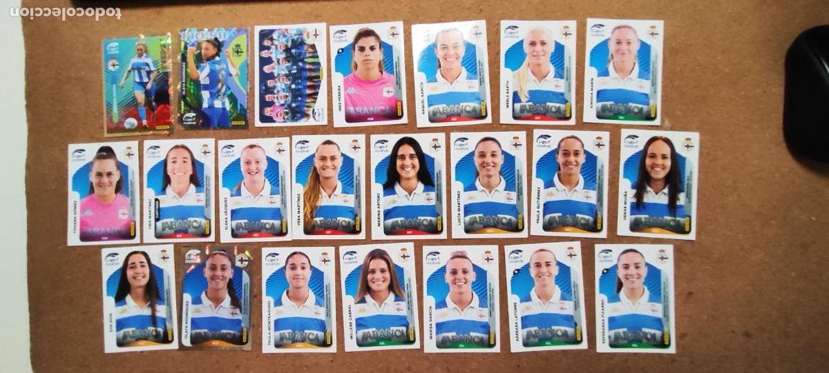Cromos de f&uacute;tbol: LIGA F MOEVE 25/26 FEMENINA LOTE DE 22 STICKERS DEL DEPORTIVO DE LA CORU&Ntilde;A # PANINI
