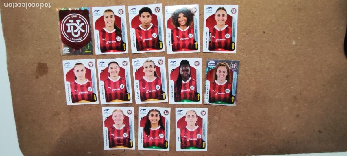 Cromos de f&uacute;tbol: LIGA F MOEVE 25/26 FEMENINA LOTE DE 13 STICKERS DEL DUX LOGRO&Ntilde;O # PANINI