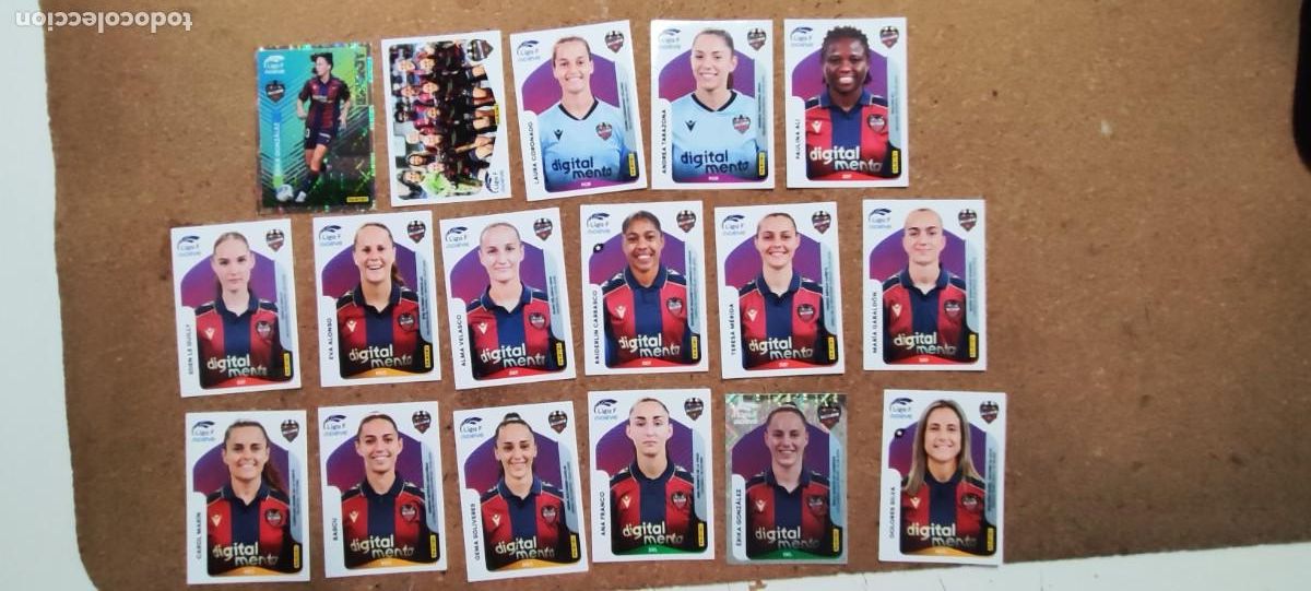 Cromos de f&uacute;tbol: LIGA F MOEVE 25/26 FEMENINA LOTE DE 17 STICKERS DEL LEVANTE # PANINI