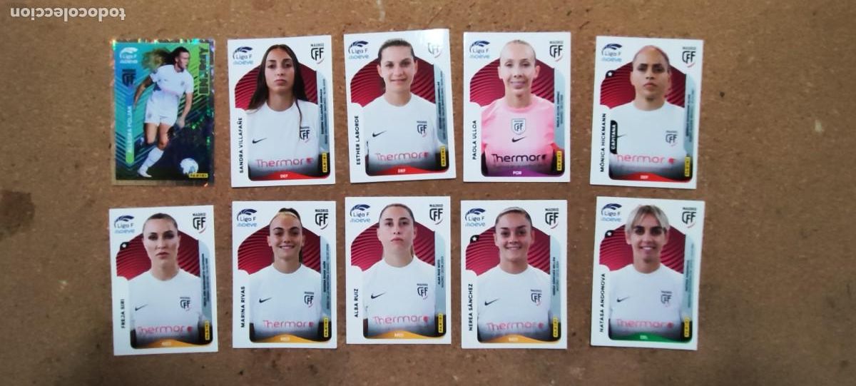 Cromos de f&uacute;tbol: LIGA F MOEVE 25/26 FEMENINA LOTE DE 10 STICKERS DEL MADRID CFF # PANINI