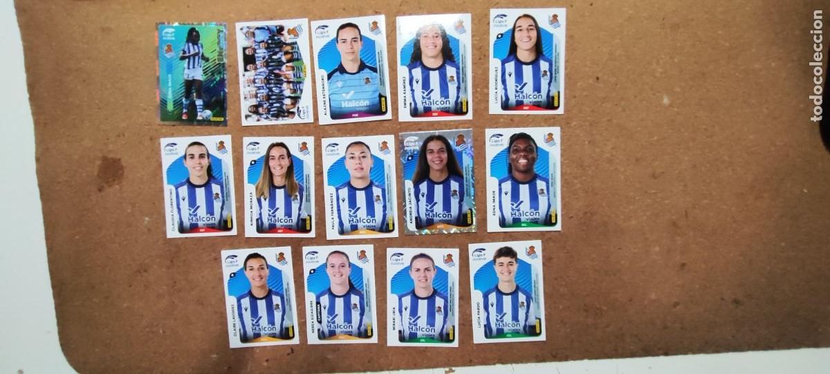 Cromos de f&uacute;tbol: LIGA F MOEVE 25/26 FEMENINA LOTE DE 14 STICKERS DE LA REAL SOCIEDAD # PANINI