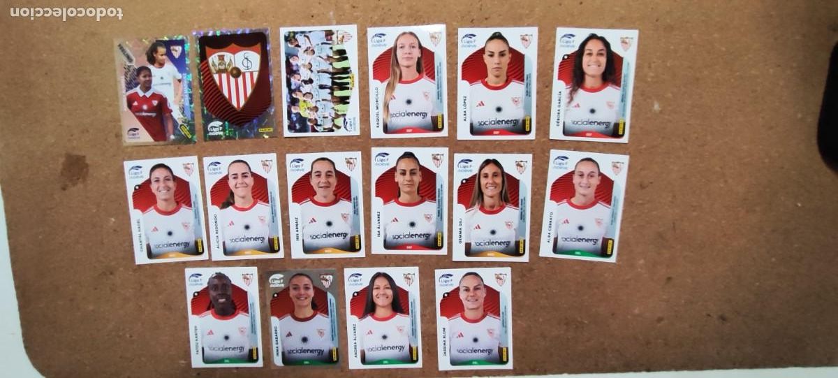 Cromos de f&uacute;tbol: LIGA F MOEVE 25/26 FEMENINA LOTE DE 16 STICKERS DEL SEVILLA # PANINI