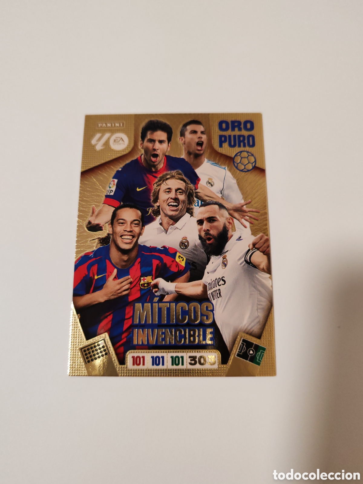 Cromos de f&uacute;tbol: Cromo Adrenalyn 2025 2026 / 25 26 M&iacute;ticos Invencible Oro Puro Madrid Barsa