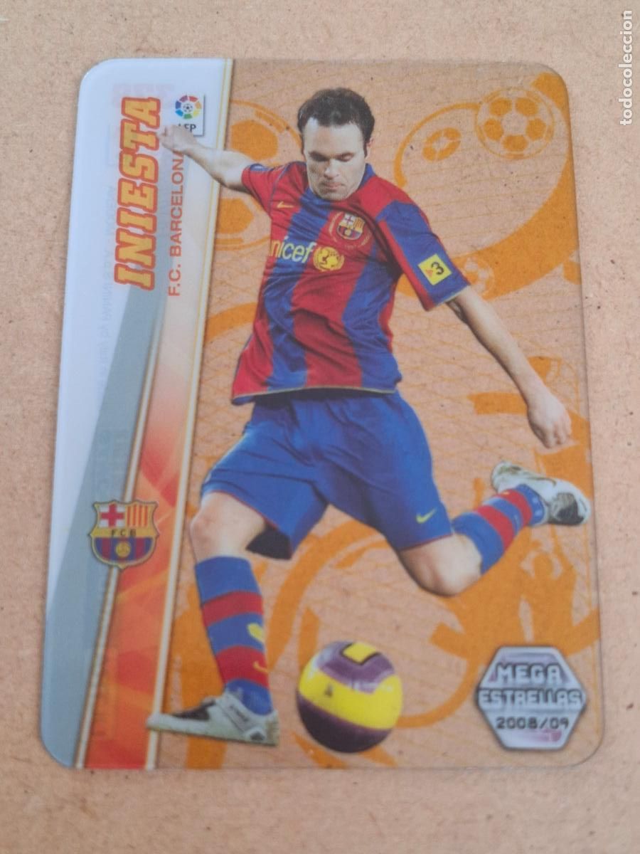 Cromos de f&uacute;tbol: MEGACRACKS 2008 2009 08 09 - PANINI - 378 INIESTA ( ULTRA CARD ) - FC. BARCELONA