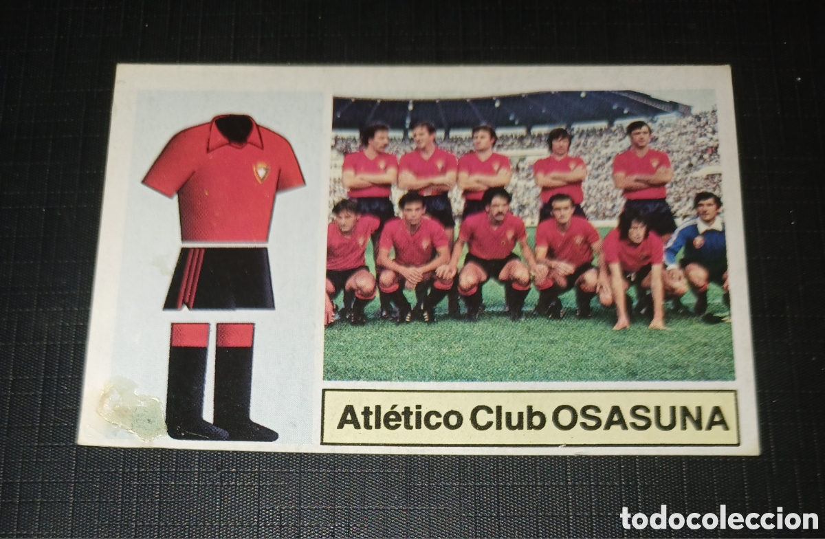 Cartes &agrave; collectionner de Football: Cromo Escudo / Alineaciones Atl&eacute;tico Club Osasuna Ed. Este Liga 1982 1983 82-83 Sin pegar defecto