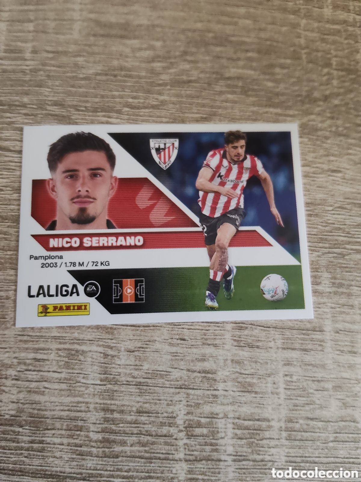 Cromos de f&uacute;tbol: Nico Serrano Athletic de Bilbao liga 2026 2027 26 27 ediciones este
