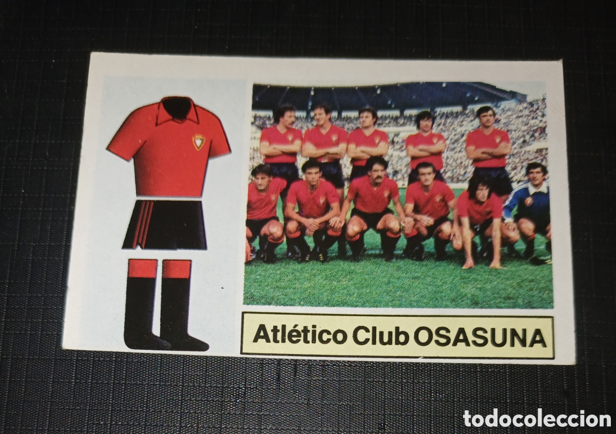 Cromos de f&uacute;tbol: Cromo Escudo / Alineaciones Atl&eacute;tico Club Osasuna Ed. Este Liga 1982 1983 82-83 Sin pegar