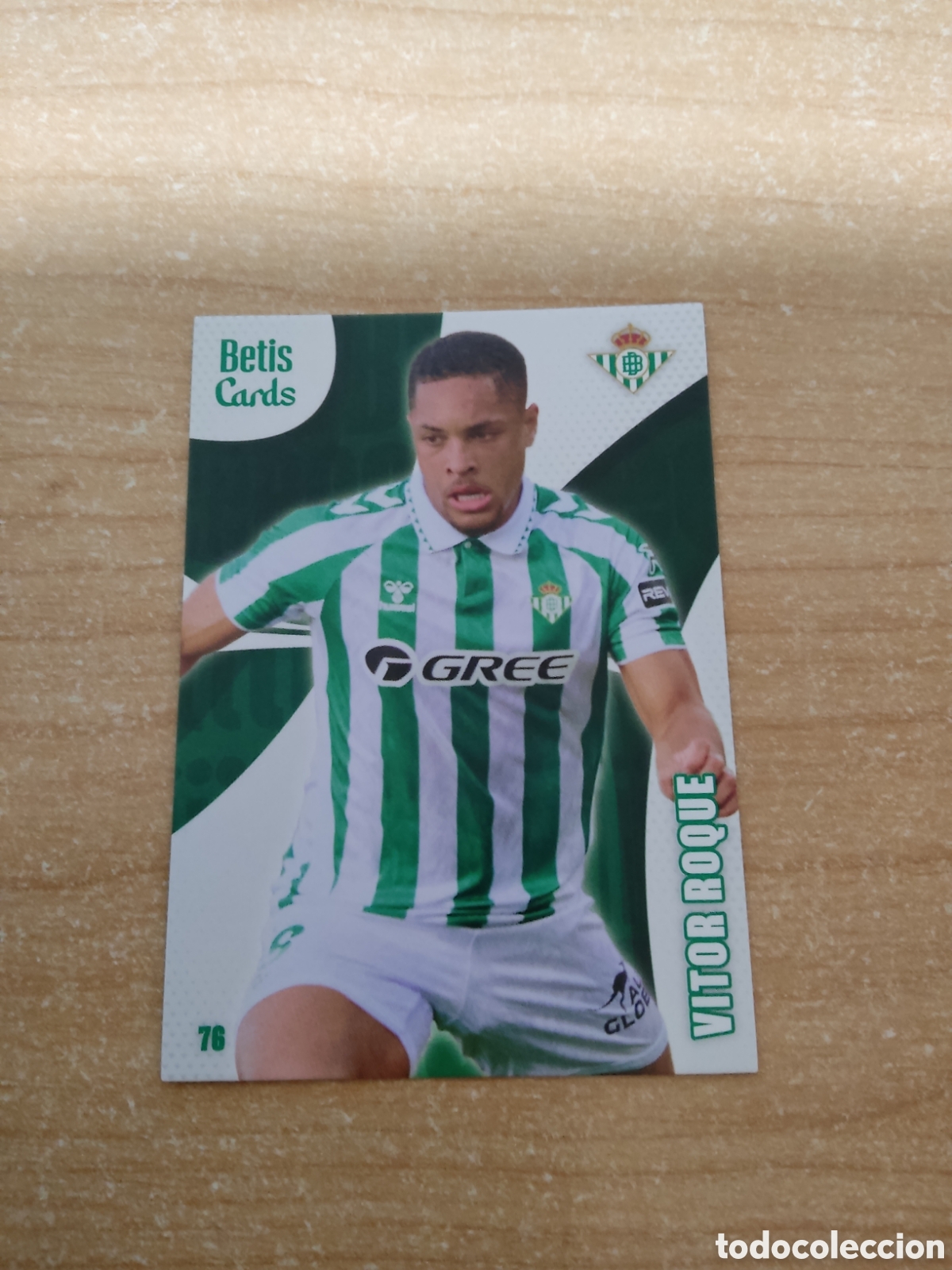 Cromos de f&uacute;tbol: 76 VITOR ROQUE REAL BETIS HOLY CARDS 2024 2025
