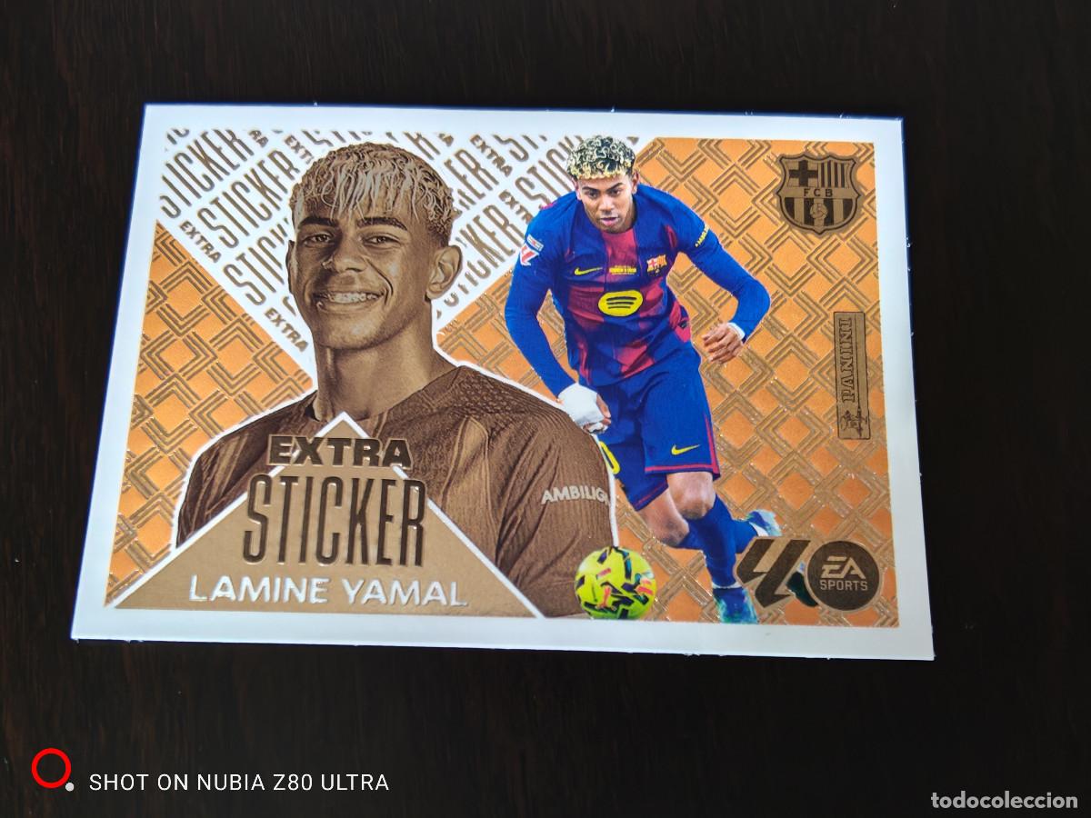 Cromos de f&uacute;tbol: Lamine Yamal EXTRA STICKER muy dif&iacute;cil, Este 26/27 nuevo de sobre