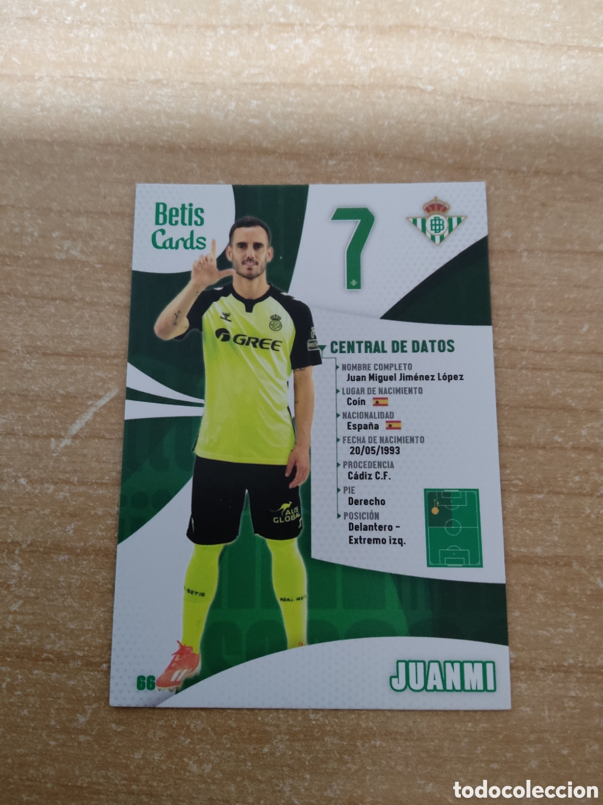 Cromos de f&uacute;tbol: 66 JUANMI REAL BETIS HOLY CARDS 2024 2025