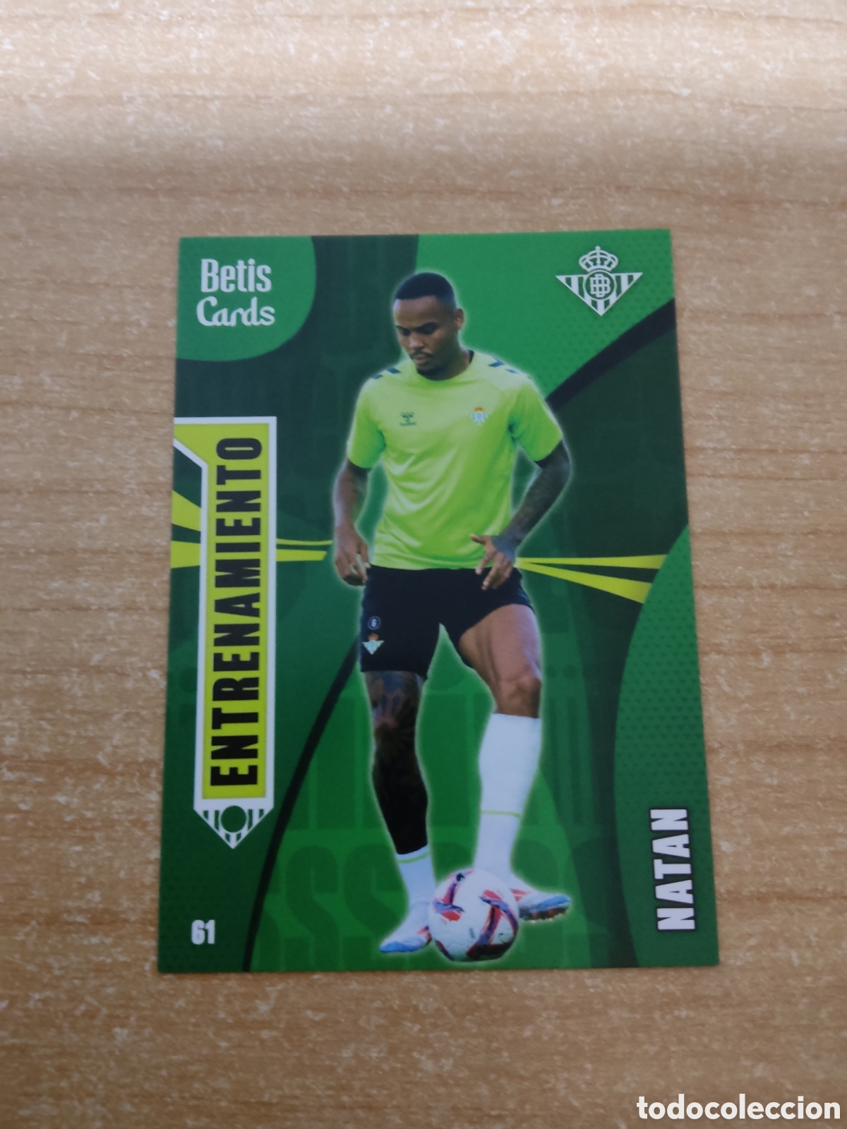 Football Stickers: 61 NATAN ENTRENAMIENTO REAL BETIS HOLY CARDS 2024 2025