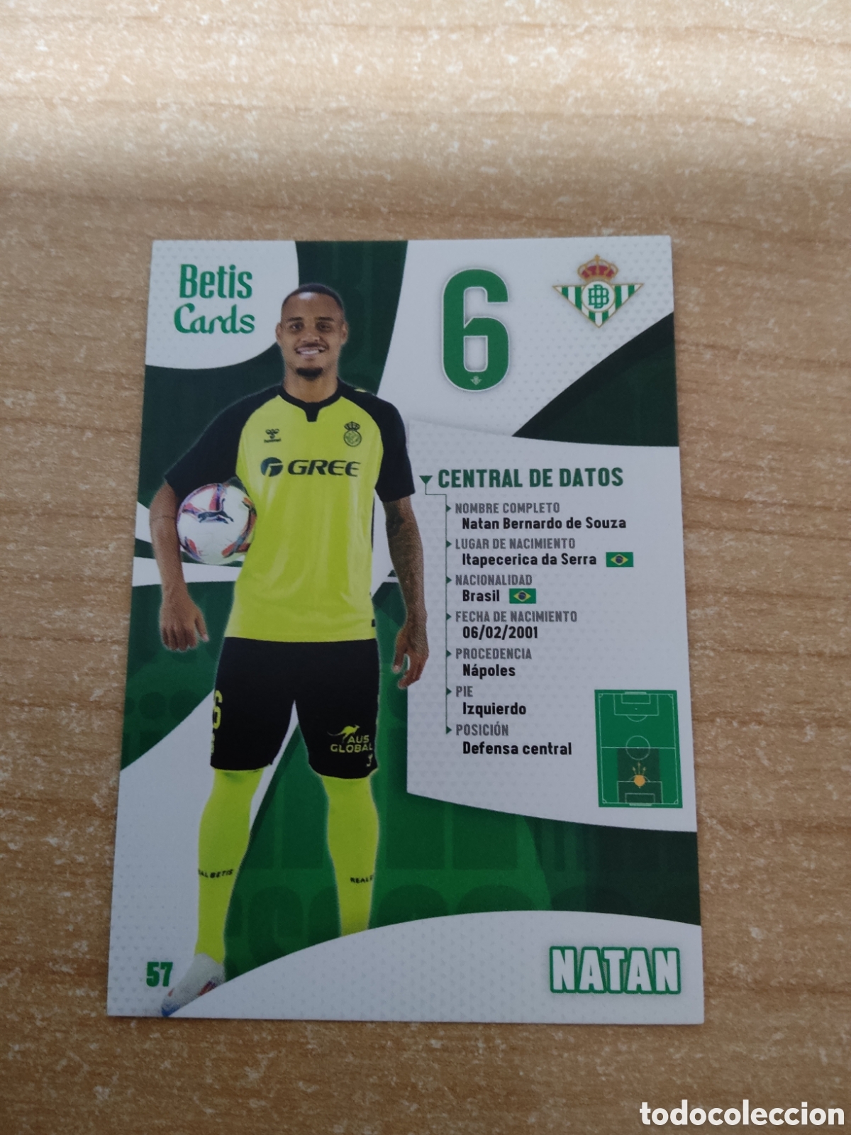 Cromos de f&uacute;tbol: 57 NATAN REAL BETIS HOLY CARDS 2024 2025