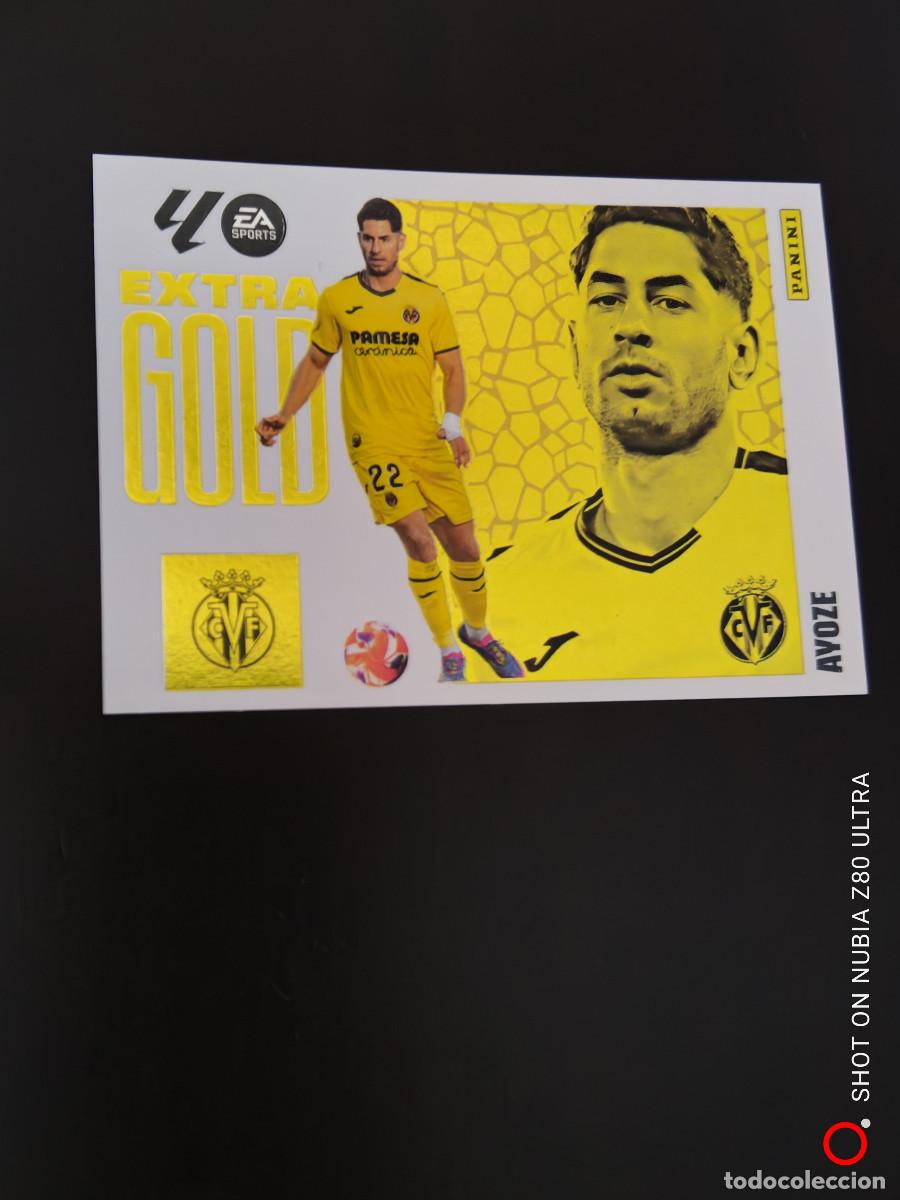Cromos de f&uacute;tbol: Ayoze Villarreal Extra Gold Este 25/26 nuevo de sobre