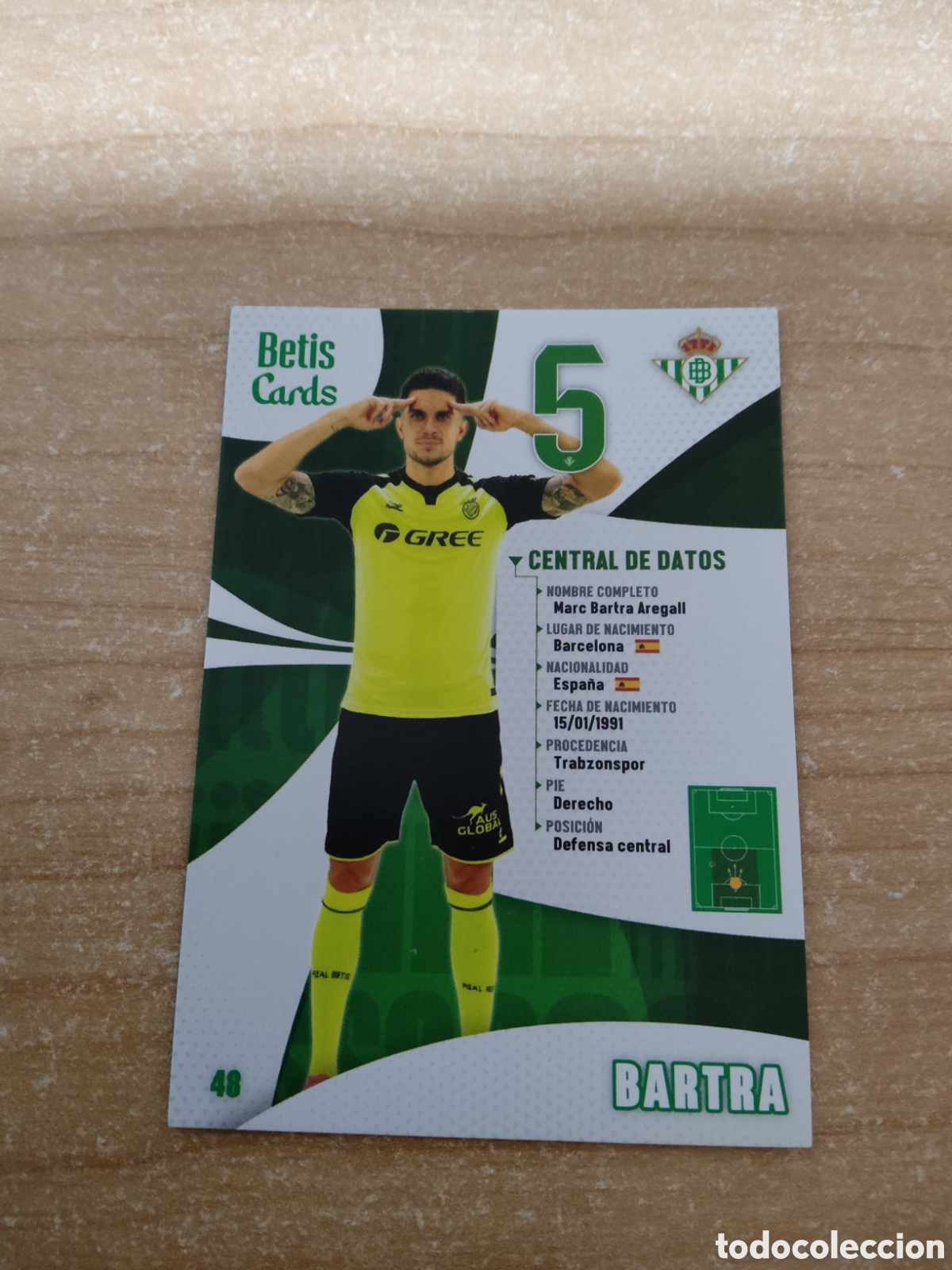 Cromos de f&uacute;tbol: 48 BARTRA REAL BETIS HOLY CARDS 2024 2025