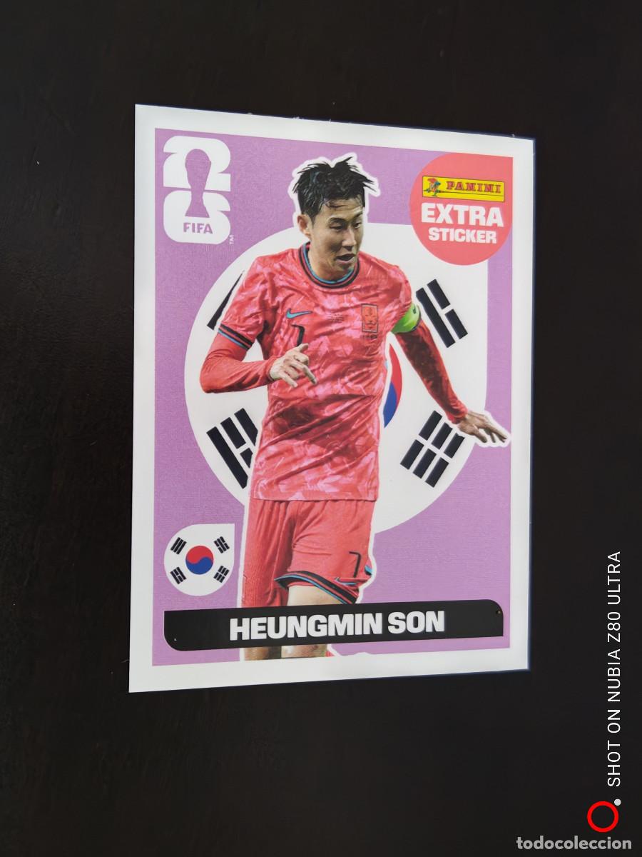Cromos de f&uacute;tbol: Heungmin Son, EXTRA STICKER Corea del Sur, Mundial 2026 nuevo de sobre