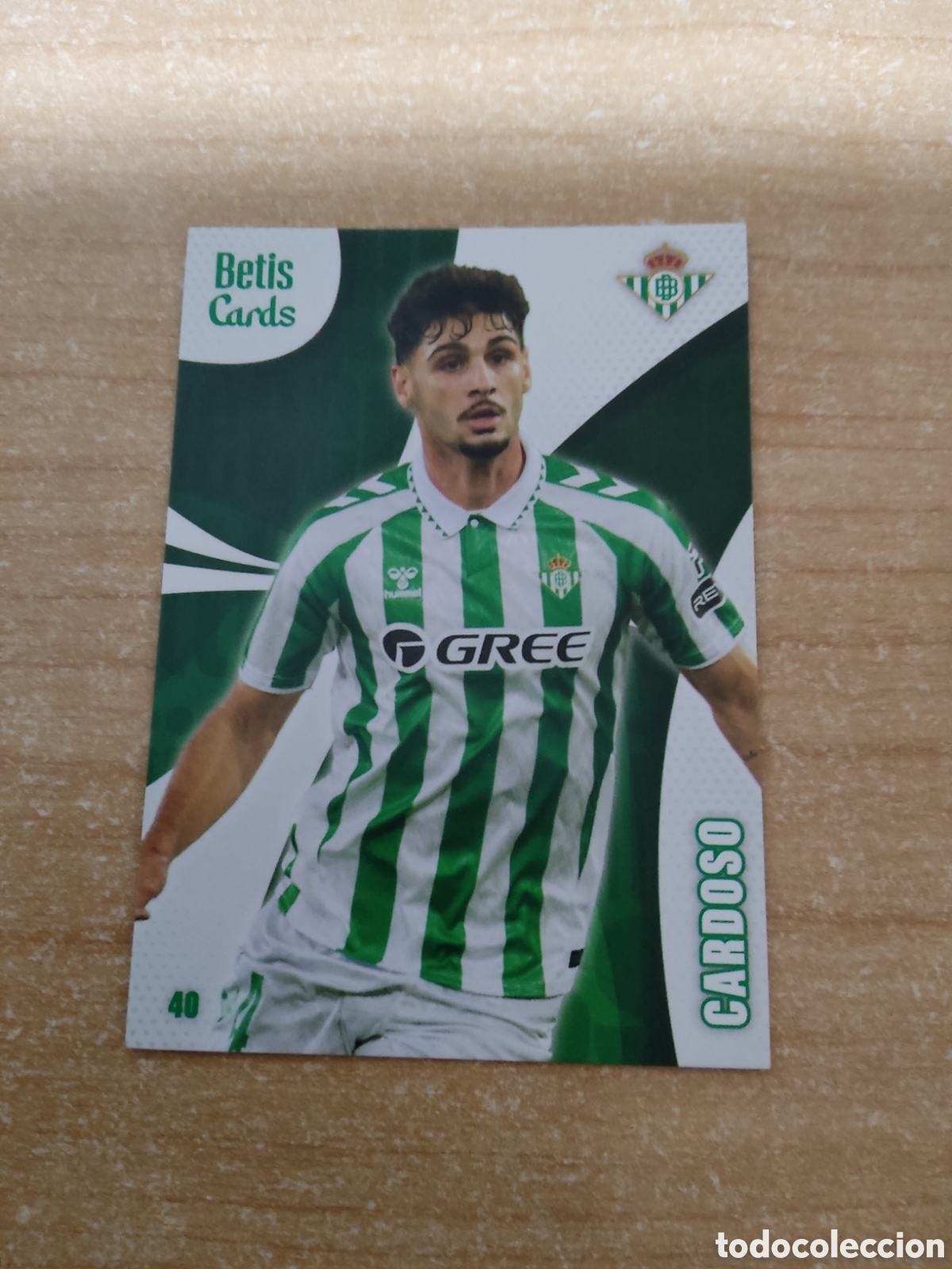 Cromos de f&uacute;tbol: 40 JOHNNY CARDOSO REAL BETIS HOLY CARDS 2024 2025