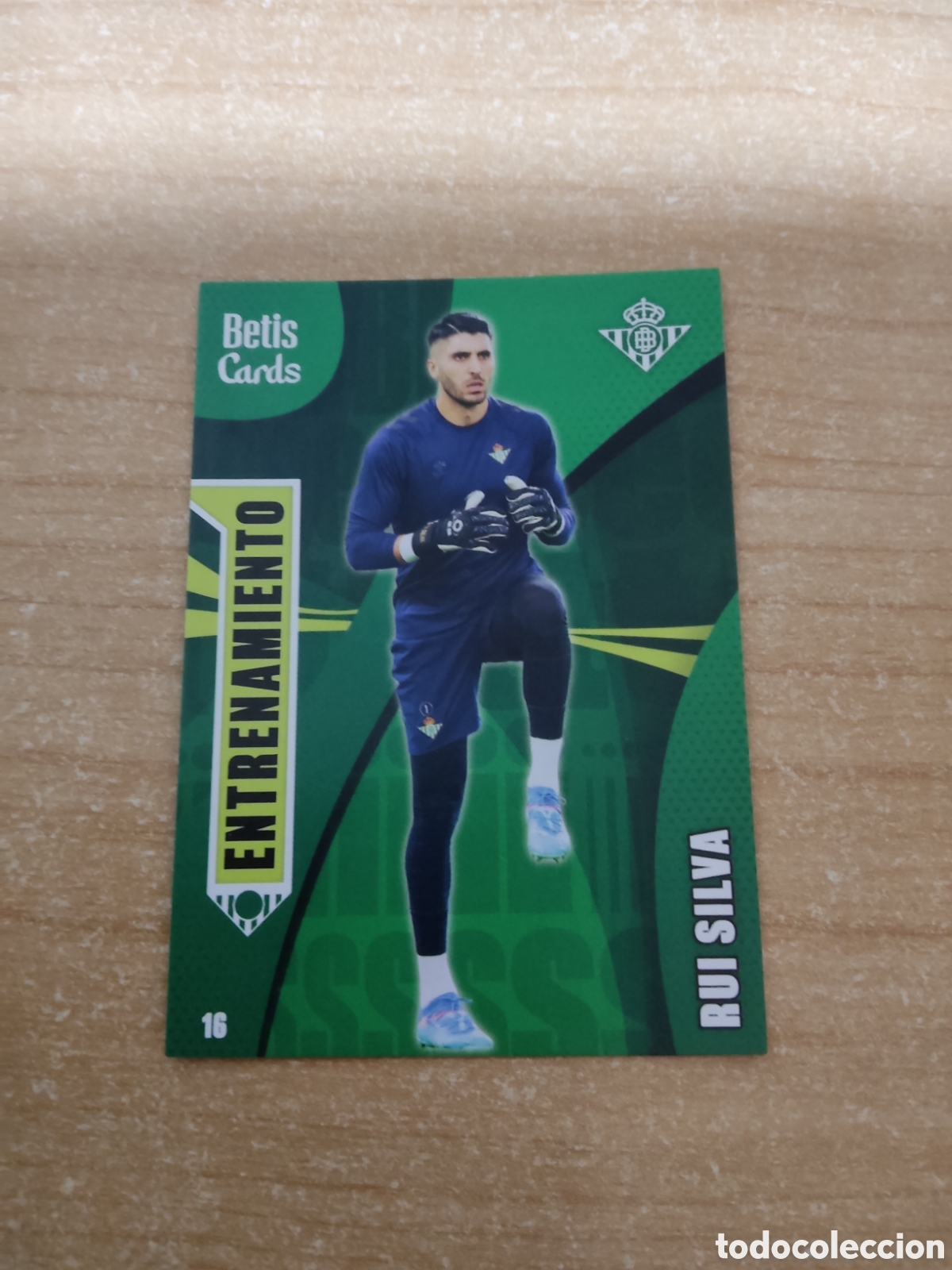 Cromos de f&uacute;tbol: 16 RUI SILVA ENTRENAMIENTO REAL BETIS HOLY CARDS 2024 2025