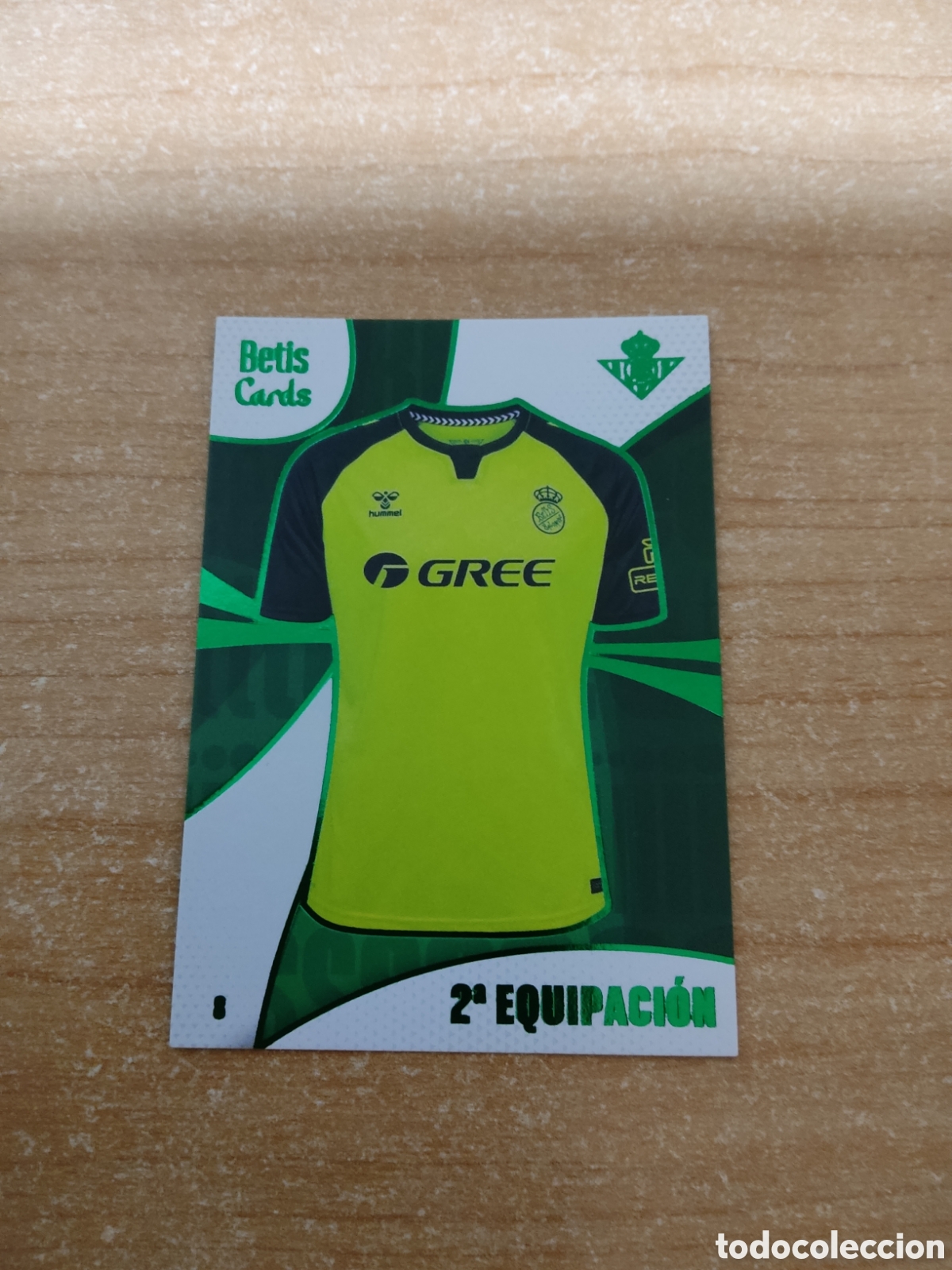 Cromos de f&uacute;tbol: 8 SEGUNDA EQUIPACION REAL BETIS HOLY CARDS 2024 2025