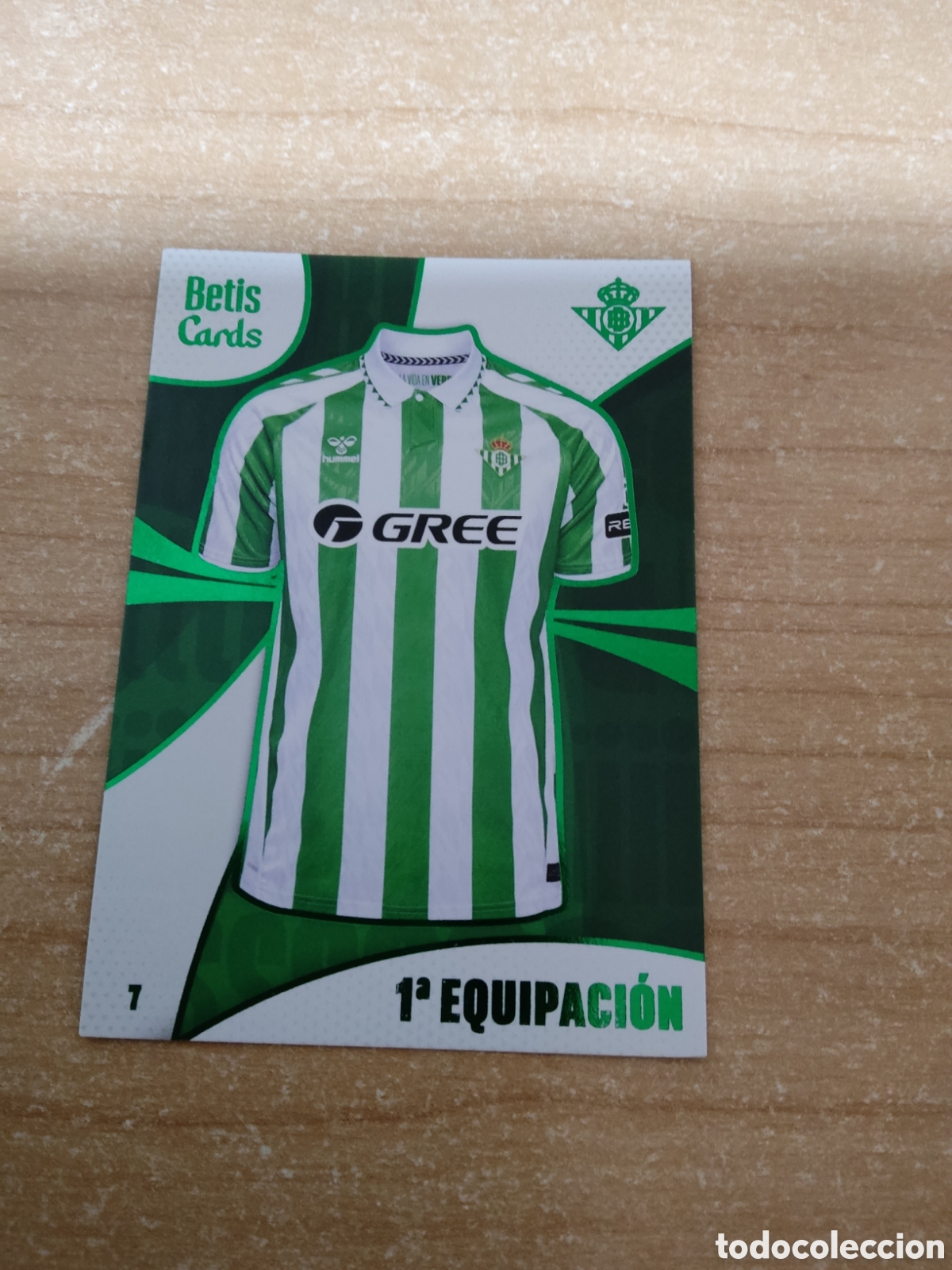Cromos de f&uacute;tbol: 7 PRIMERA EQUIPACION REAL BETIS HOLY CARDS 2024 2025