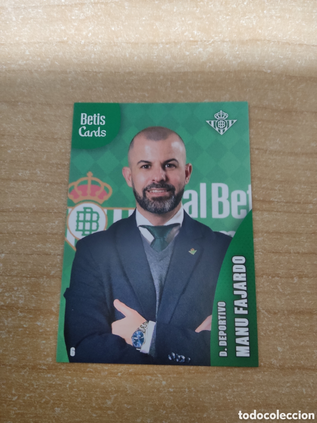 Cromos de f&uacute;tbol: 6 MANU FAJARDO DIRECTOR DEPORTIVO REAL BETIS HOLY CARDS 2024 2025