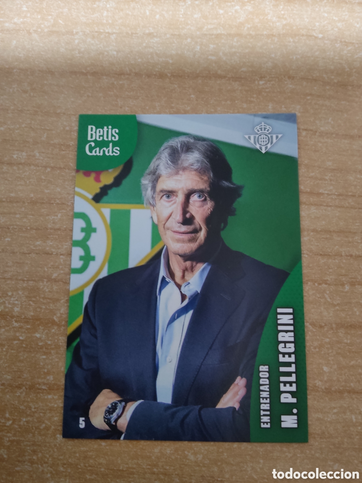 Cromos de f&uacute;tbol: 5 ENTRENADOR MANUEL PELLEGRINI REAL BETIS HOLY CARDS 2024 2025