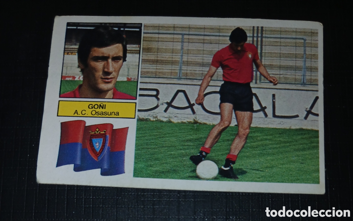 Cromos de f&uacute;tbol: Cromo Go&ntilde;i A.C. Osasuna Ed. Este Liga 1982 1983 82-83 Sin pegar, nunca pegado