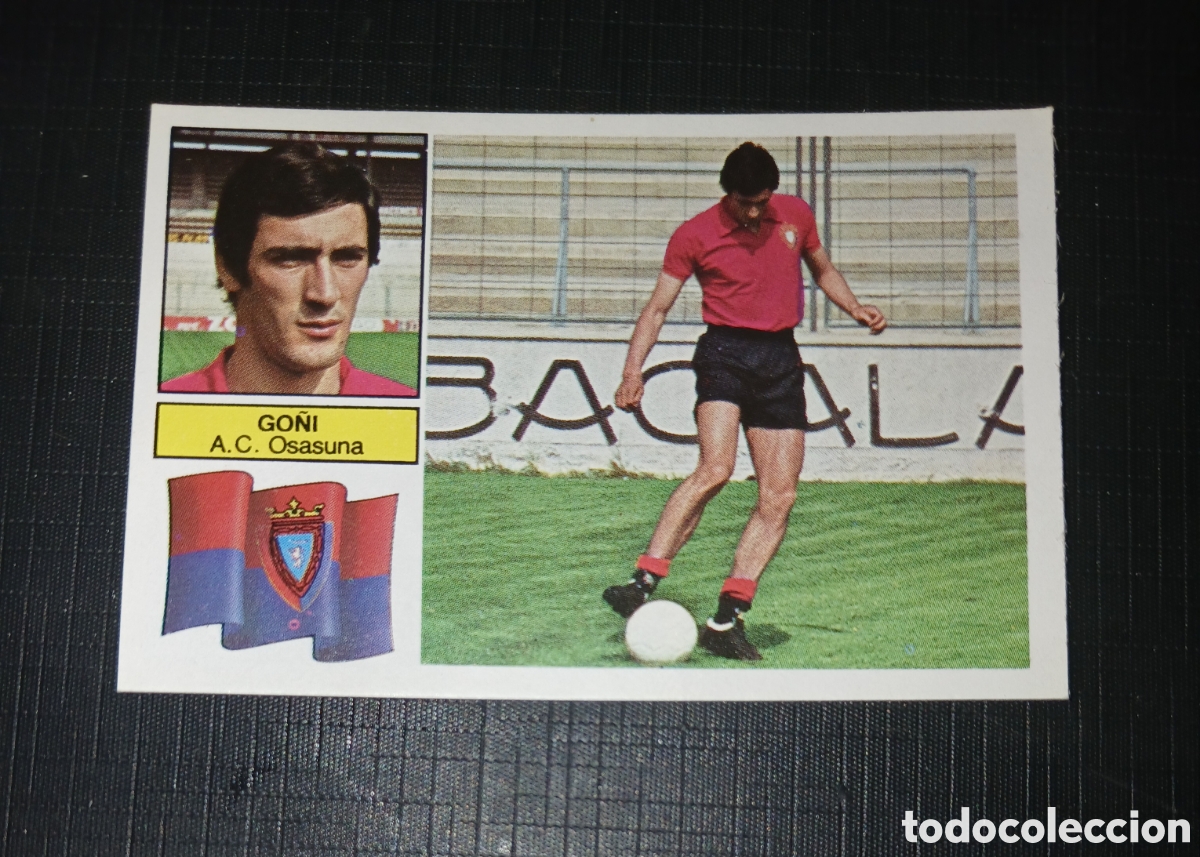 Cromos de f&uacute;tbol: Cromo Go&ntilde;i A.C. Osasuna Ed. Este Liga 1982 1983 82-83 Sin pegar, nunca pegado