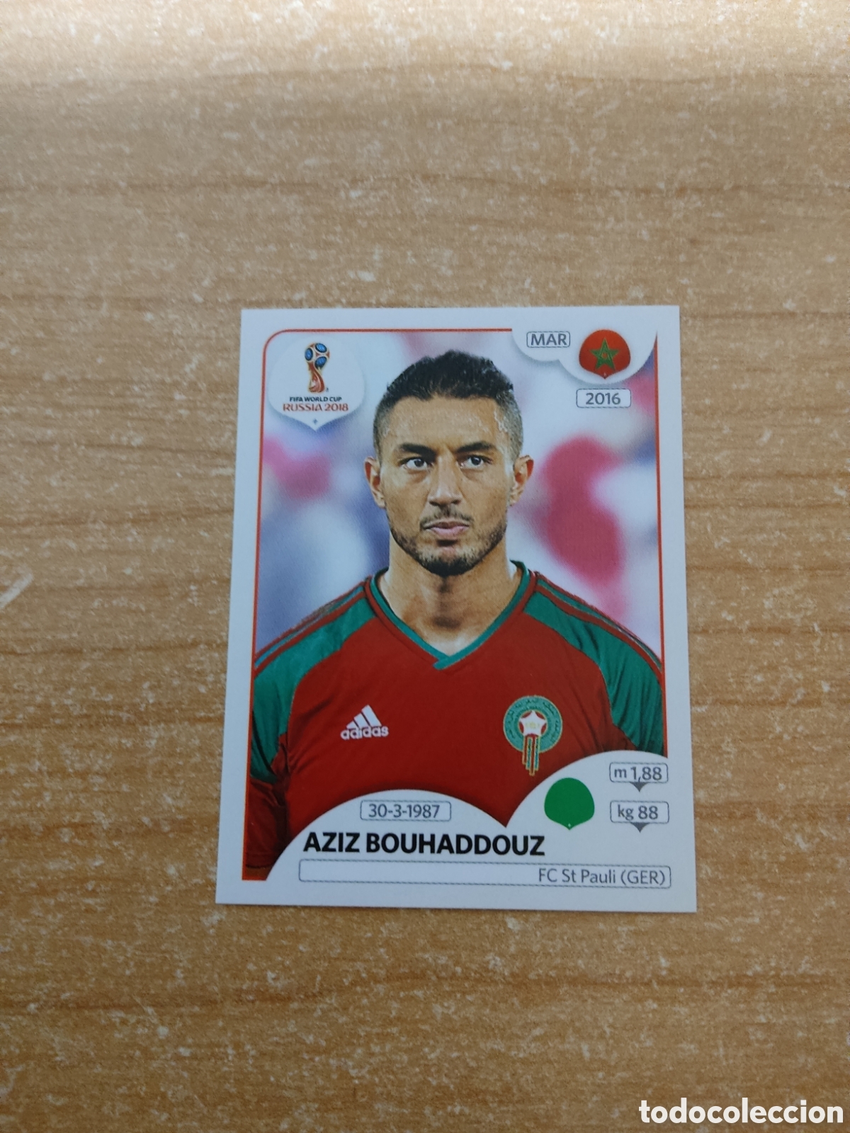 Cromos de f&uacute;tbol: 170 AZIZ BOUHADDOUZ MARRUECOS MUNDIAL 2018 RUSSIA