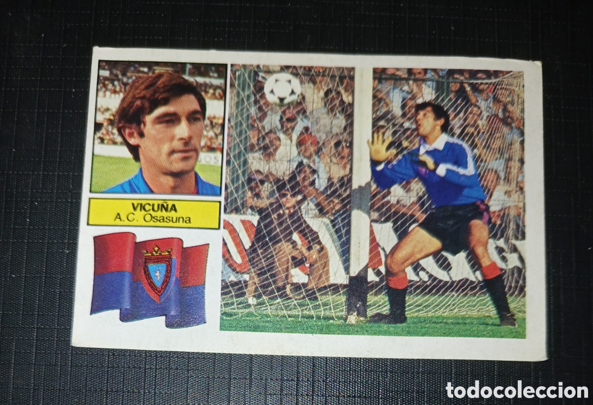 Cromos de f&uacute;tbol: Cromo Vicu&ntilde;a A.C. Osasuna Ed. Este Liga 1982 1983 82-83 Sin pegar, nunca pegado