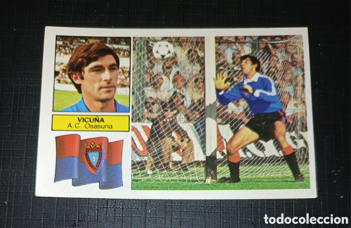 Cromos de f&uacute;tbol: Cromo Vicu&ntilde;a A.C. Osasuna Ed. Este Liga 1982 1983 82-83 Sin pegar, nunca pegado