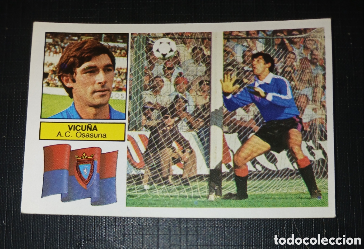 Cromos de f&uacute;tbol: Cromo Vicu&ntilde;a A.C. Osasuna Ed. Este Liga 1982 1983 82-83 Sin pegar, nunca pegado