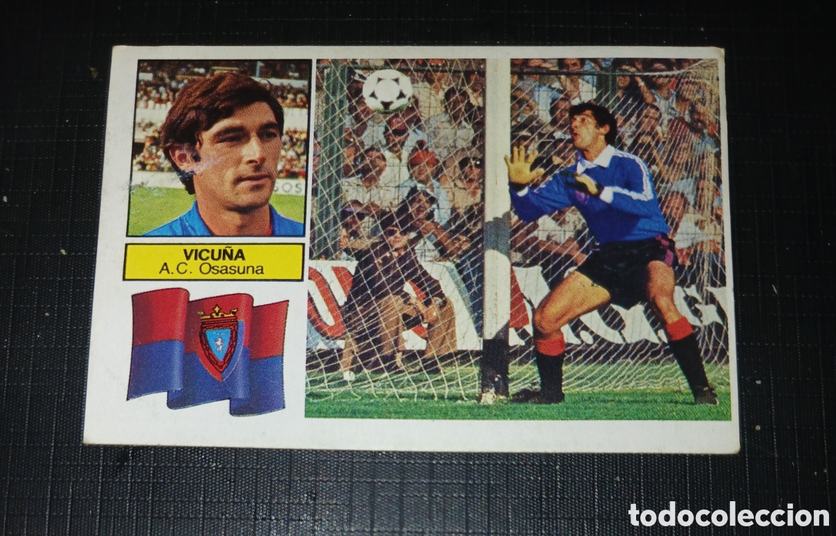 Cromos de f&uacute;tbol: Cromo Vicu&ntilde;a A.C. Osasuna Ed. Este Liga 1982 1983 82-83 Sin pegar, nunca pegado