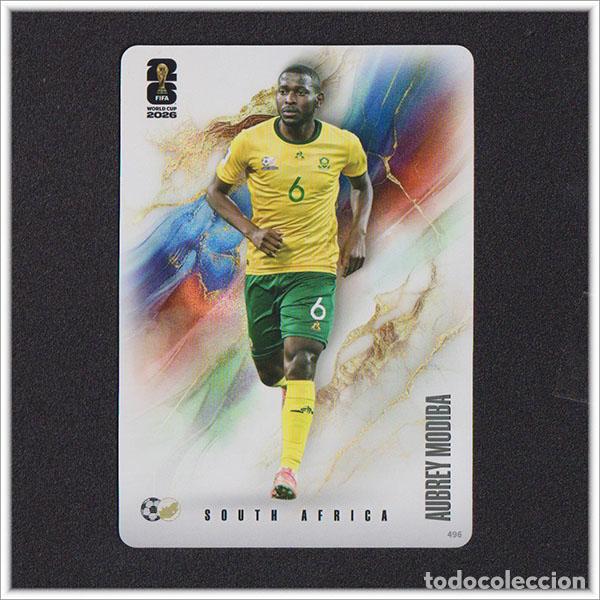 Cromos de f&uacute;tbol: FIFA WORLD CUP 2026 PANINI KAYOU AUBREY MODIBA 496 RSA SUDAFRICA ALBUM COLECCI&Oacute;N MUNDIAL