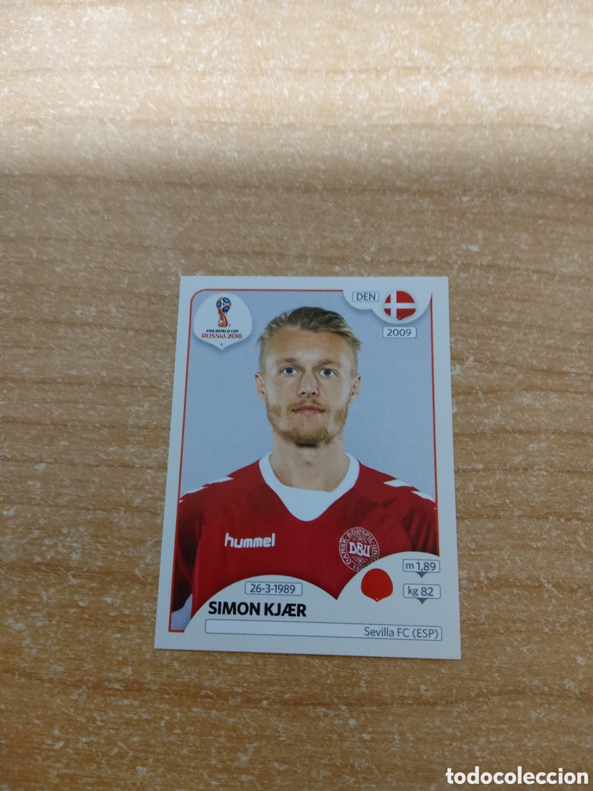 Cromos de f&uacute;tbol: 256 SIMON KJAER DINAMARCA MUNDIAL 2018 RUSSIA