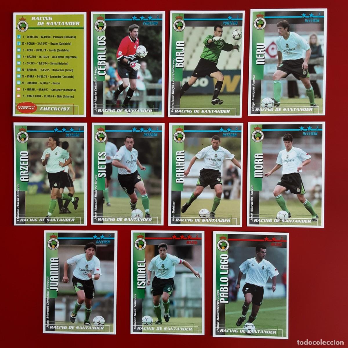 Cromos de f&uacute;tbol: EQUIPO COMPLETO RACING SANTANDER LIGA 2002 2003 02 03 MAGIC BOX