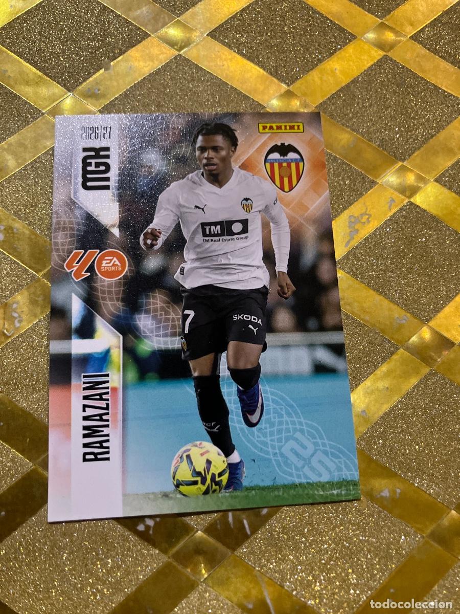 Cromos de f&uacute;tbol: CROMO DE FUTBOL NUMERO 357 RAMAZANI VALENCIA LIGA 2026 2027 MEGACRAKS MGK PANINI !